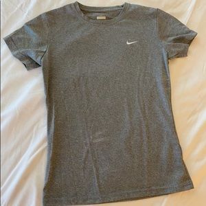 Gray Nike fit dry T-shirt.